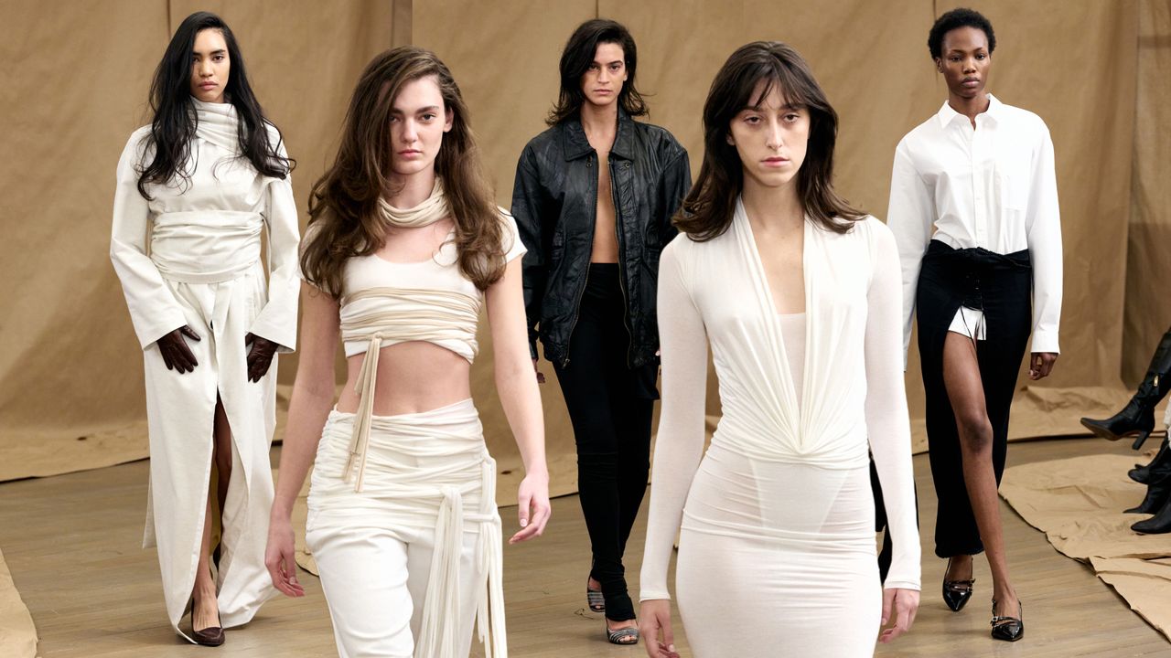 a group of models on the vettese runway