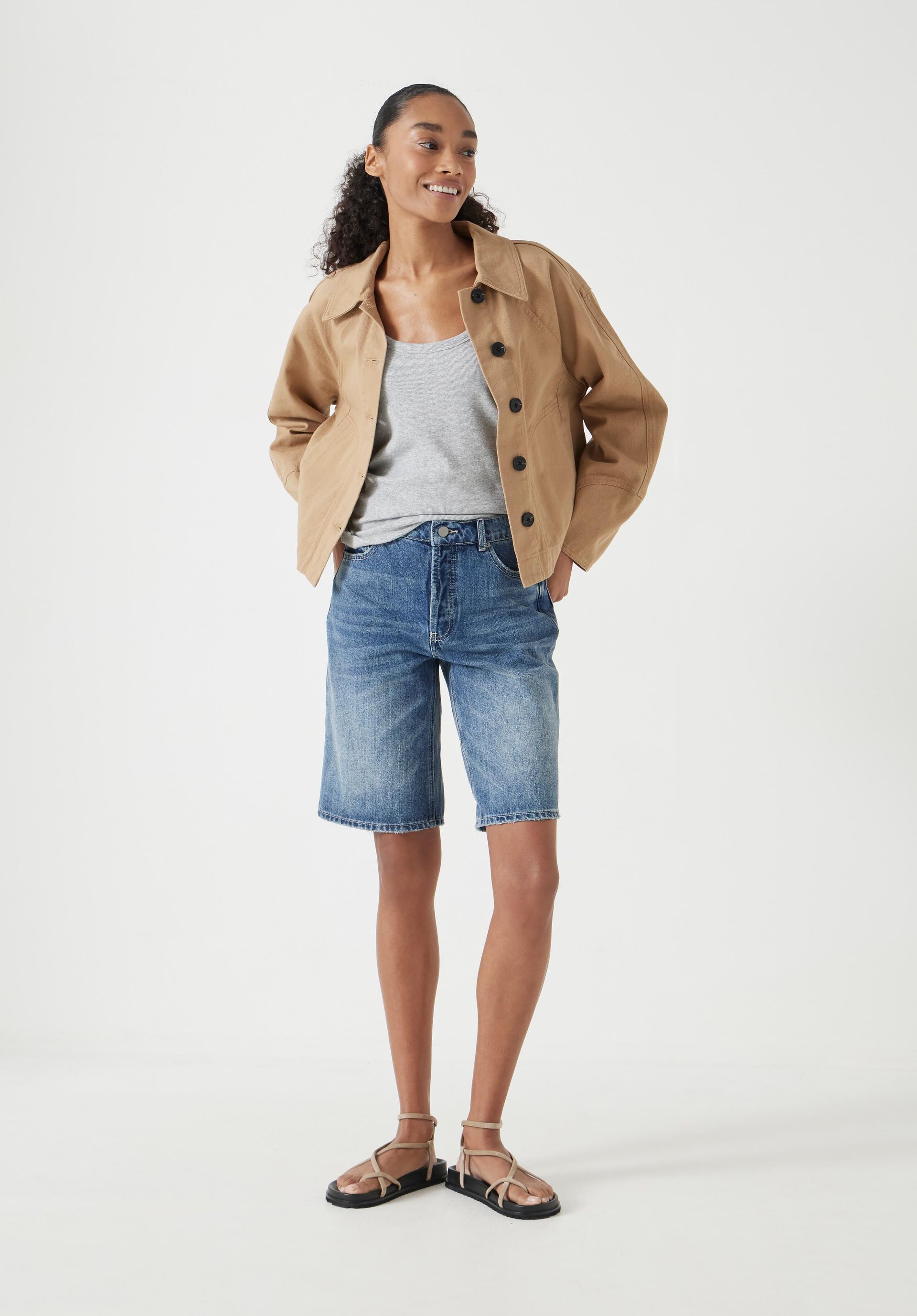 Denim Bermuda Shorts
