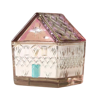 Snowflake House Spice Evergreen & Embers Cut Glass Candle from Anthropologie