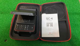 Voice Caddie Swing Caddie SC4 Portable Launch Monitor case with monitor and remote