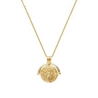 LUCY WILLIAMS MEDIUM ENGRAVABLE ROMAN ARC COIN NECKLACE