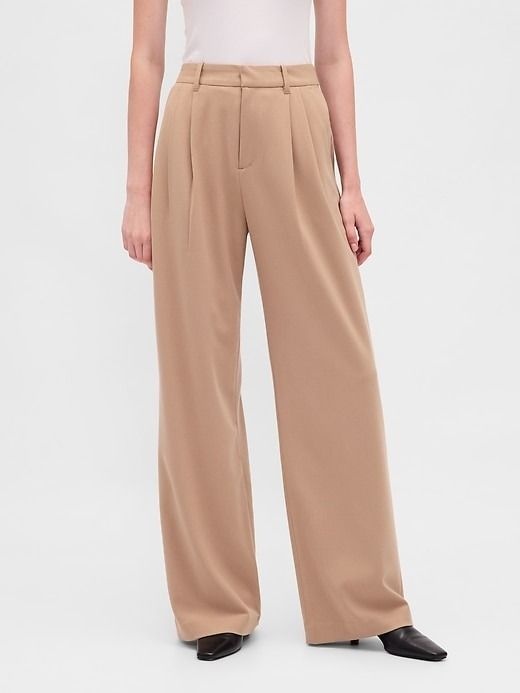 Gap 365 High Rise Brushed Twill Pleated Trousers