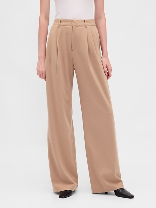 Gap 365 High Rise Brushed Twill Pleated Trousers