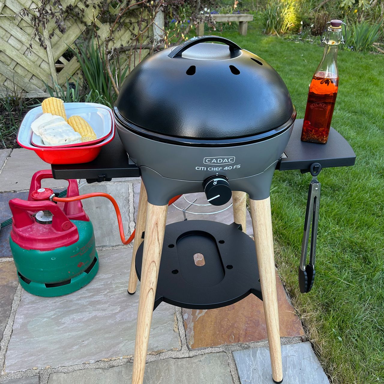 Cadac Citi BBQ during testing at home