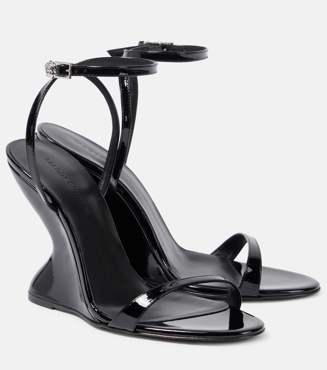 105 Patent Leather Wedge Sandals
