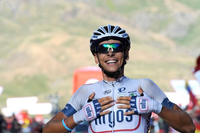 Warren Barguil (Argos-Shimano) celebrates another grand tour stage win