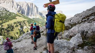 best daypacks: Jessie in the Alps