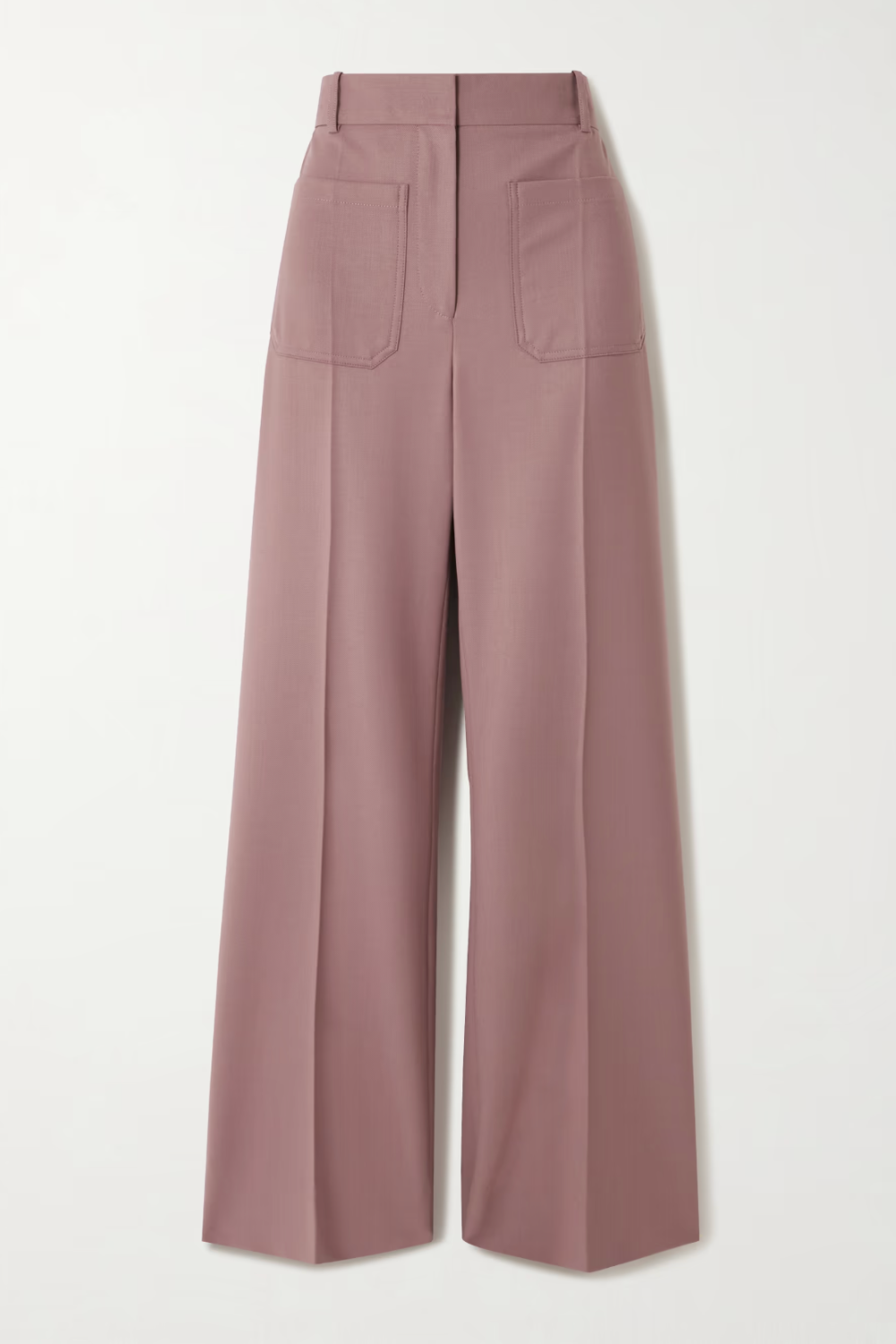 VICTORIA BECKHAM, Alina Twill Wide-Leg Pants