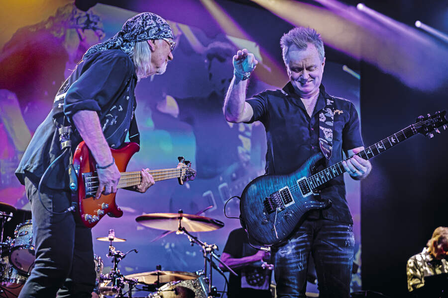 Roger Glover and Simon McBride onstage