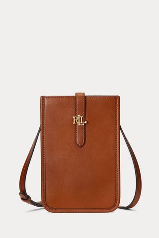 Ralph Lauren Leather Crossbody Tech Case