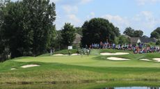 The fourth green at TPC Twin Cities in Blaine, Minnesota