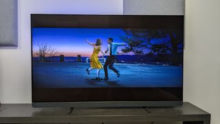 Philips OLED909 with La La Land on screen