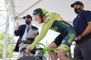 Gage Hecht (Aevolo Cycling ) at the USA Cycling Pro Road Championships 2021 time trial