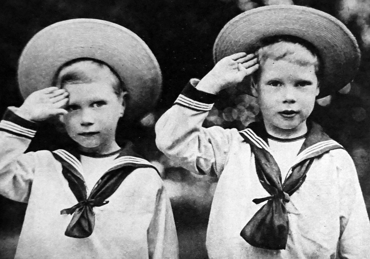 Prince Albert (later King George VI), and Prince Edward (later King Edward VIII) in 1900.