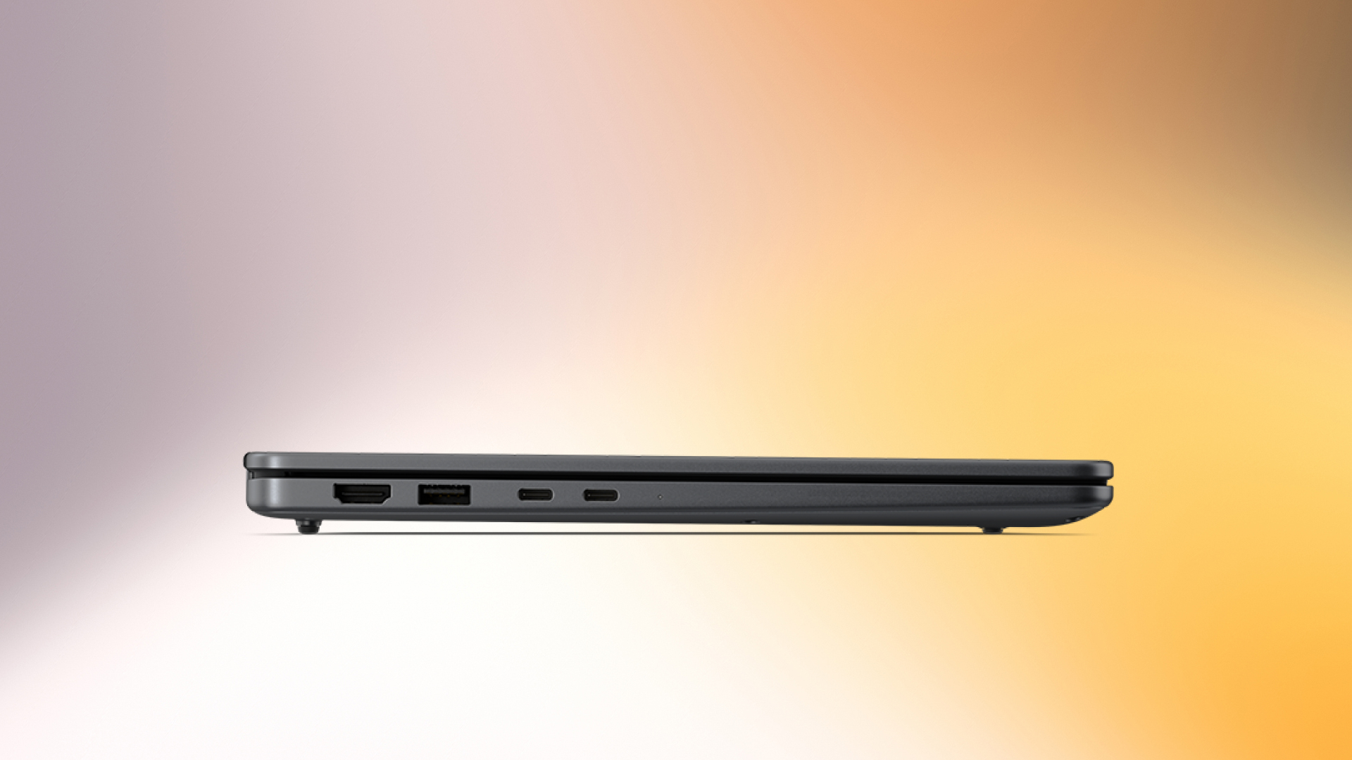 Dell Pro laptop closed, in side profile