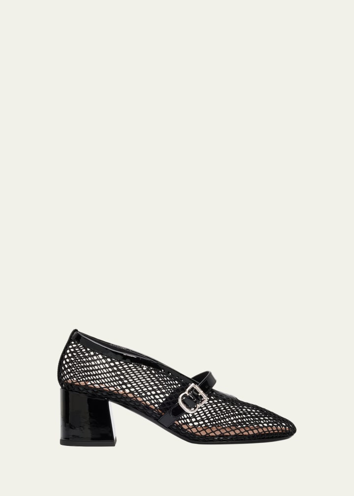 55mm Fishnet Ballerina Pumps