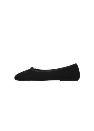 Ballerina Shoes With Velvet Bow - Women