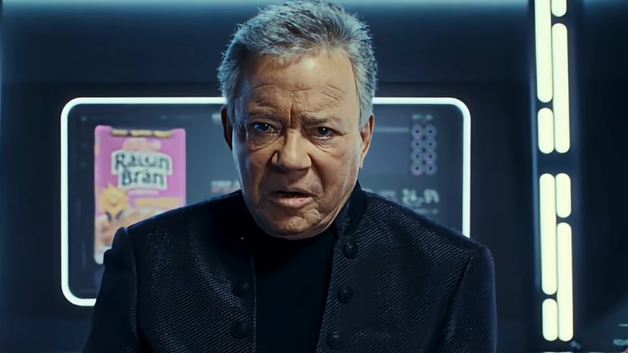 William Shatner in a Super Bowl commercial for Raisin Bran