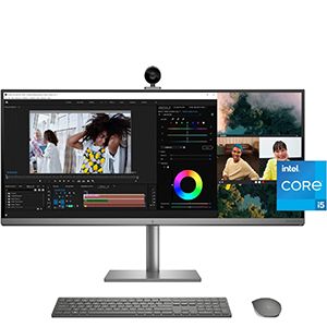 Product shot of HP ENVY 34 All-in-One, one of the best computers for graphic design