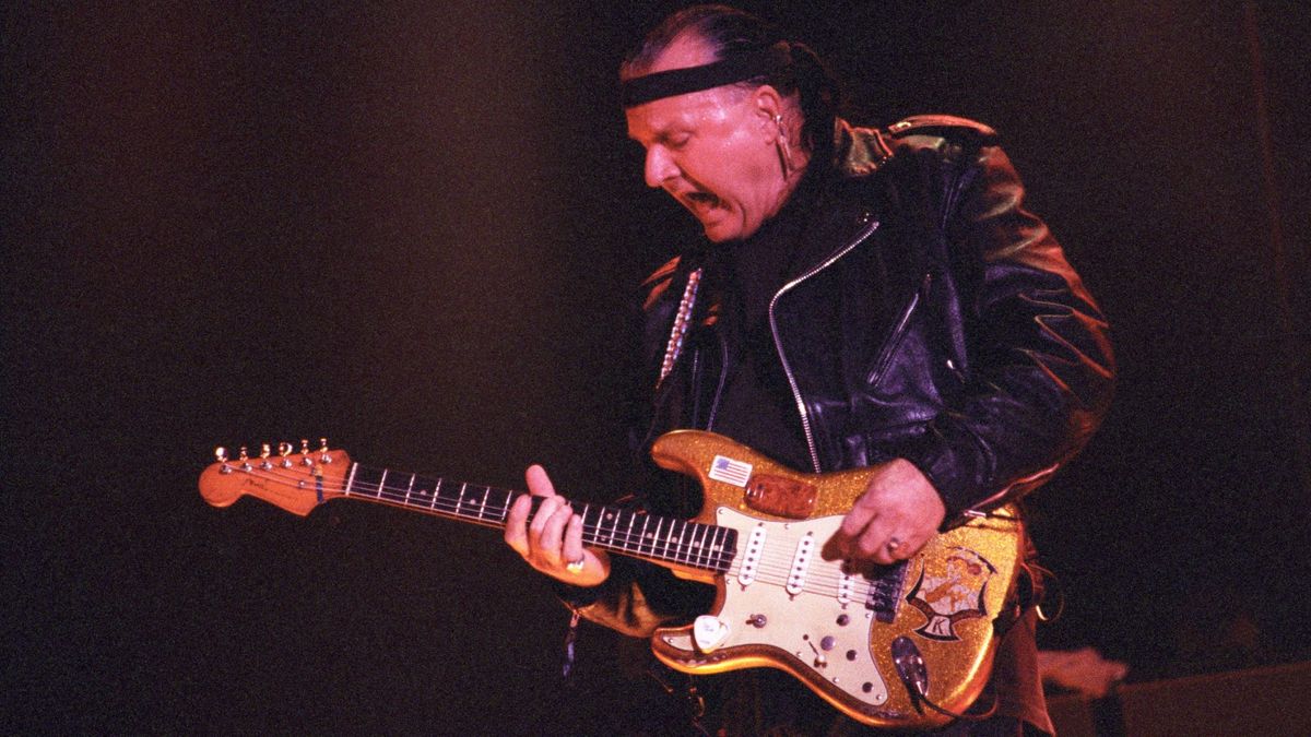 Dick Dale performs at the House of Blues in Los Angeles, California on February 4, 1997.