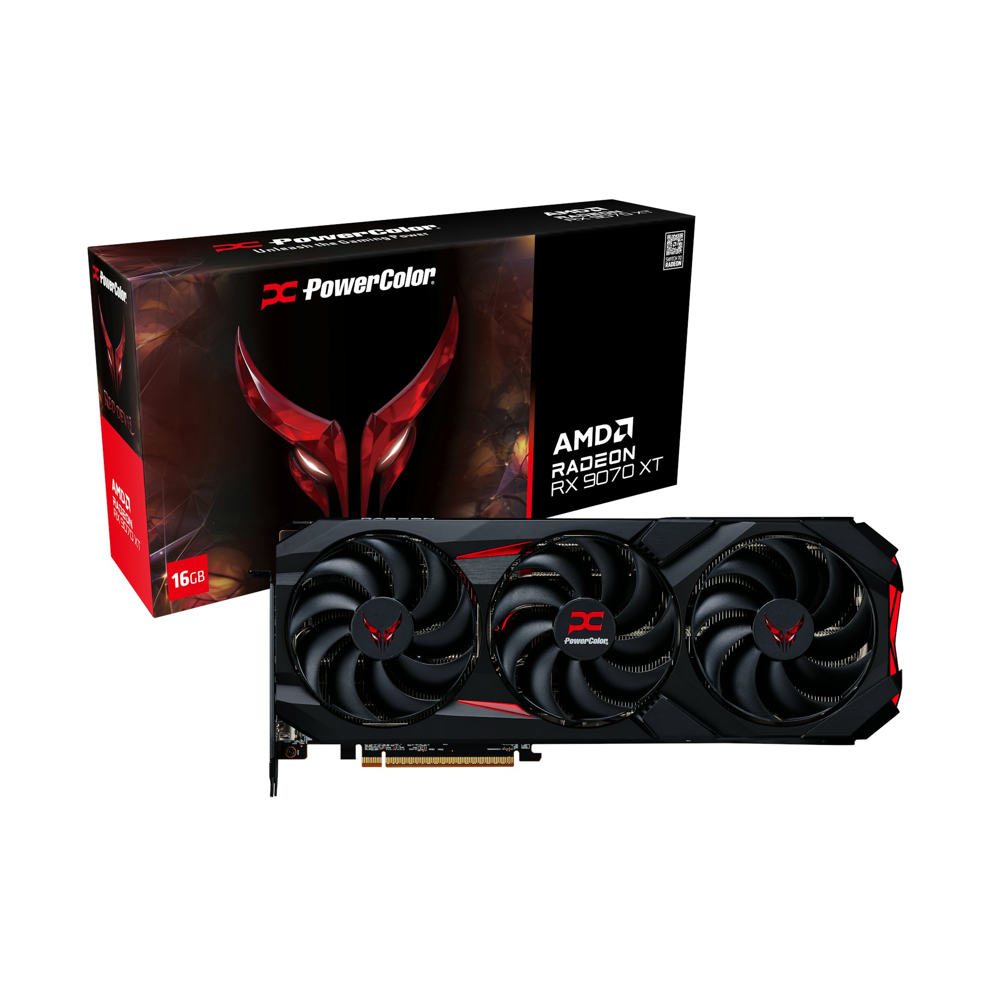 PowerColor Radeon RX 9070 XT Red Devil graphics card for PC gaming