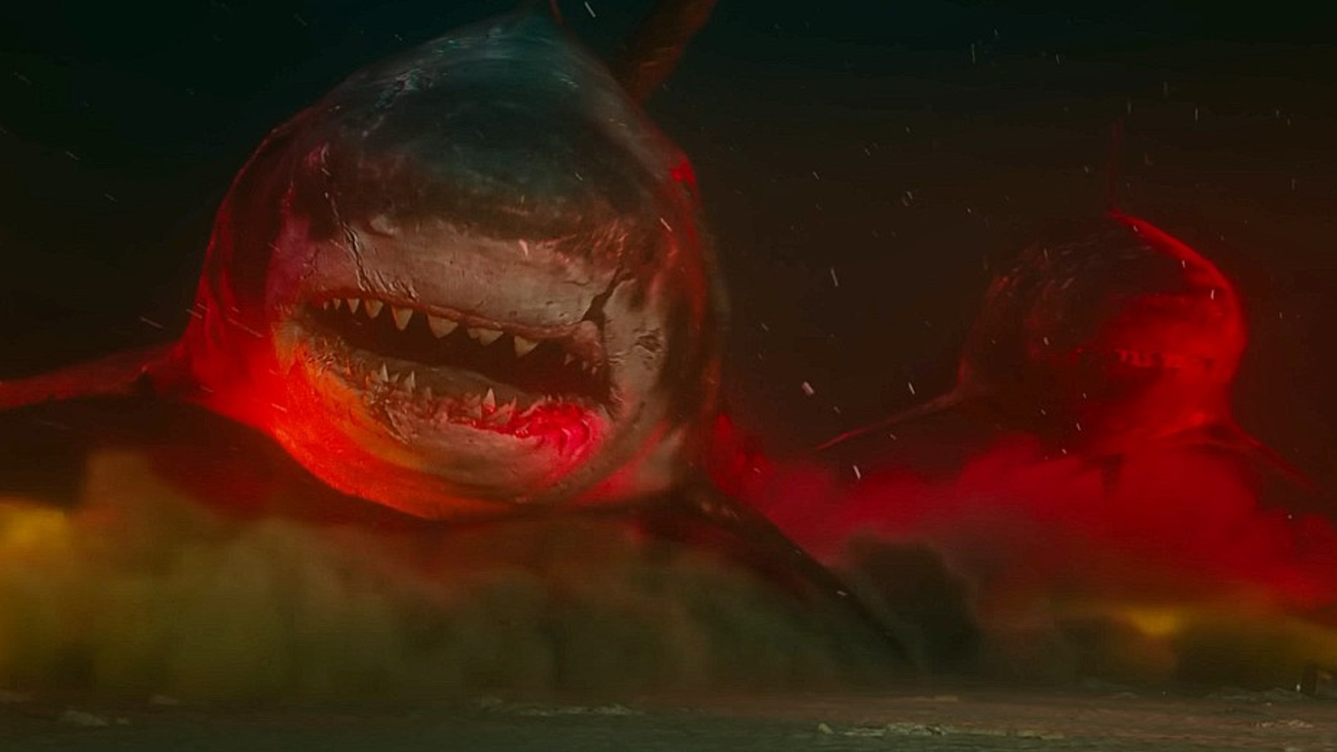 Zwei Megalodons aus The Meg 2: The Trench