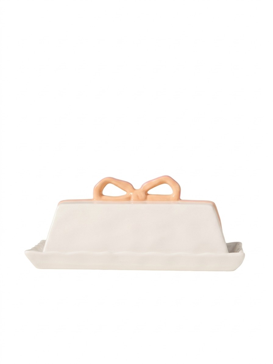 Anthropologie, Benedita Bow Ceramic Stoneware Butter Dish