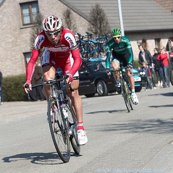 Oscar Freire chased home Boonen in fourth place