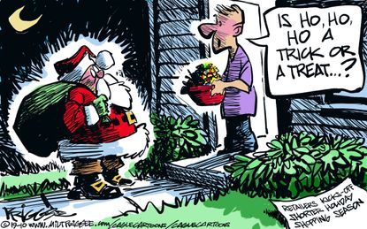 Editorial Cartoon U.S. Consumers Shopping Season