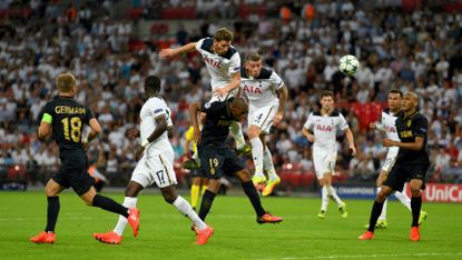 Toby Alderweireld of Spurs in action at Wembley