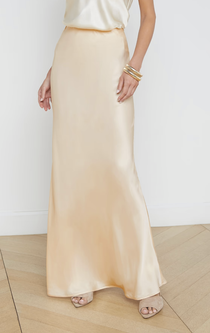 L'AGENCE, Zeta Satin Maxi Skirt