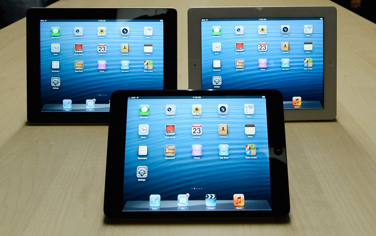 iPads on sale in an Apple store