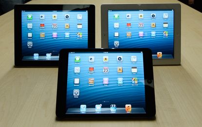 iPads on sale in an Apple store