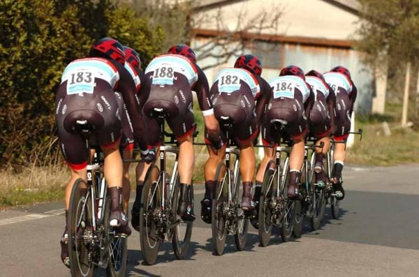 RadioShack-Nissan in the opening team time trial at Tirreno-Adriatico.