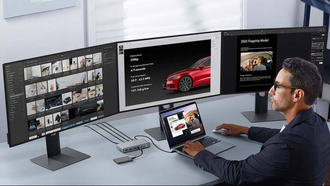 Mac Monitor Stack The ultimate MacBook M1 dock lets you multitask with three monitors at ...