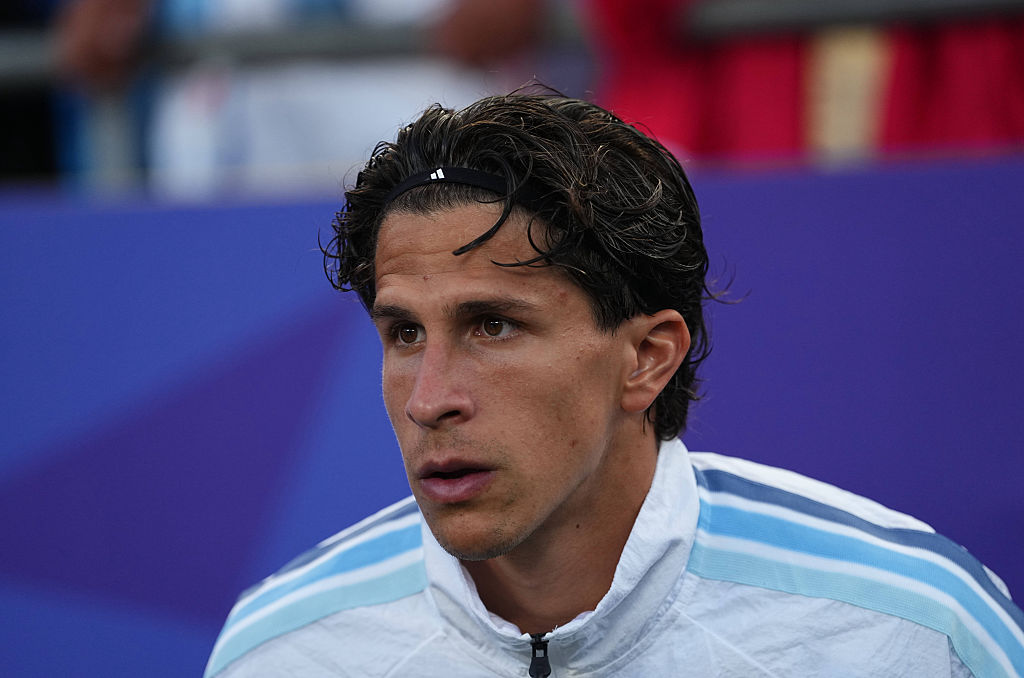 Giuliano Simeone (Argentina) during Quarter final FIFA World Cup 2026, Argentina and Switzerland, Kansas Stadium, Kansas, USA on July 11 2026. (Photo by Ulrik Pedersen/NurPhoto via Getty Images)