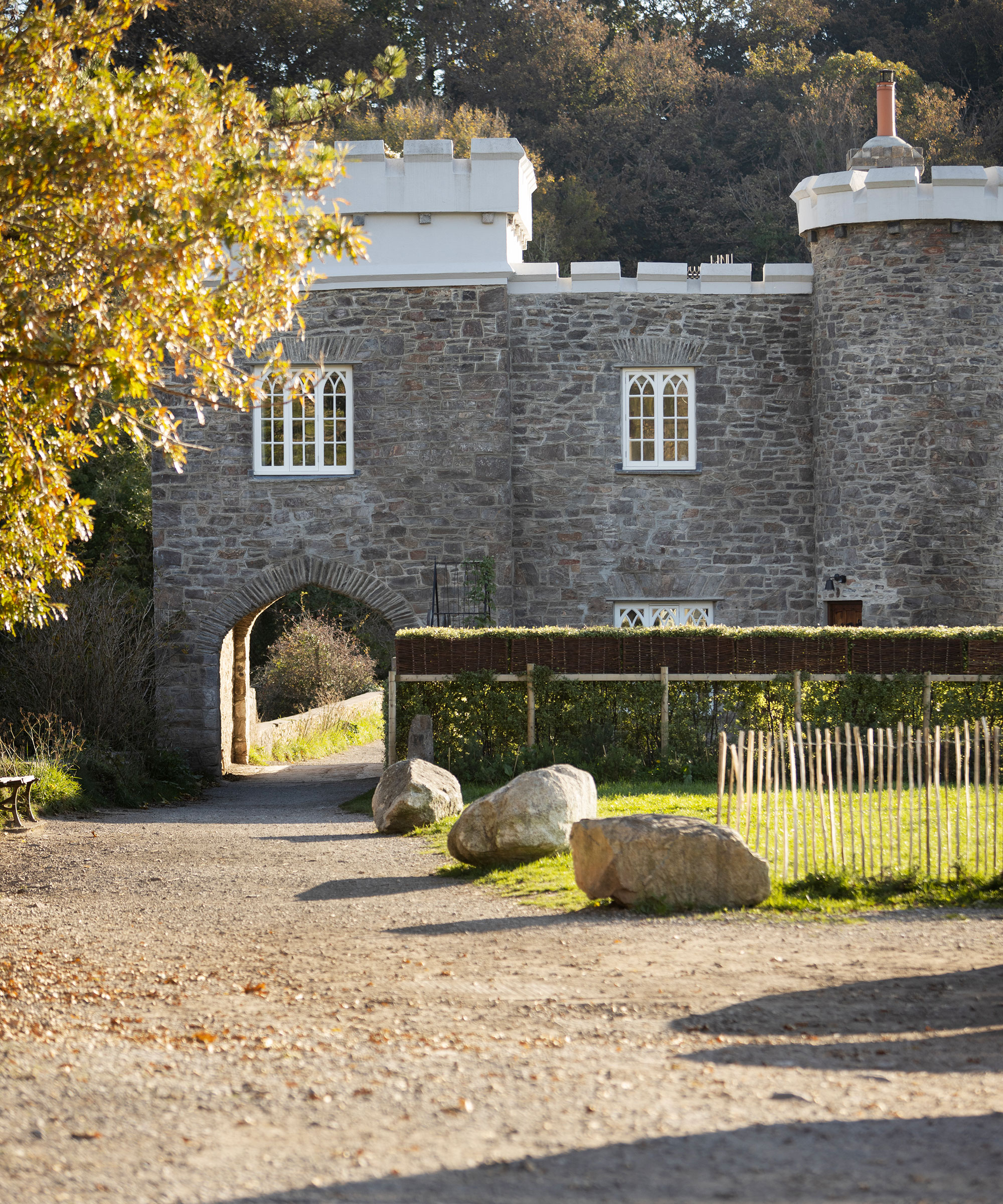 exterior of a renovated castle