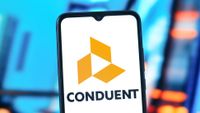 conduent logo on the phone