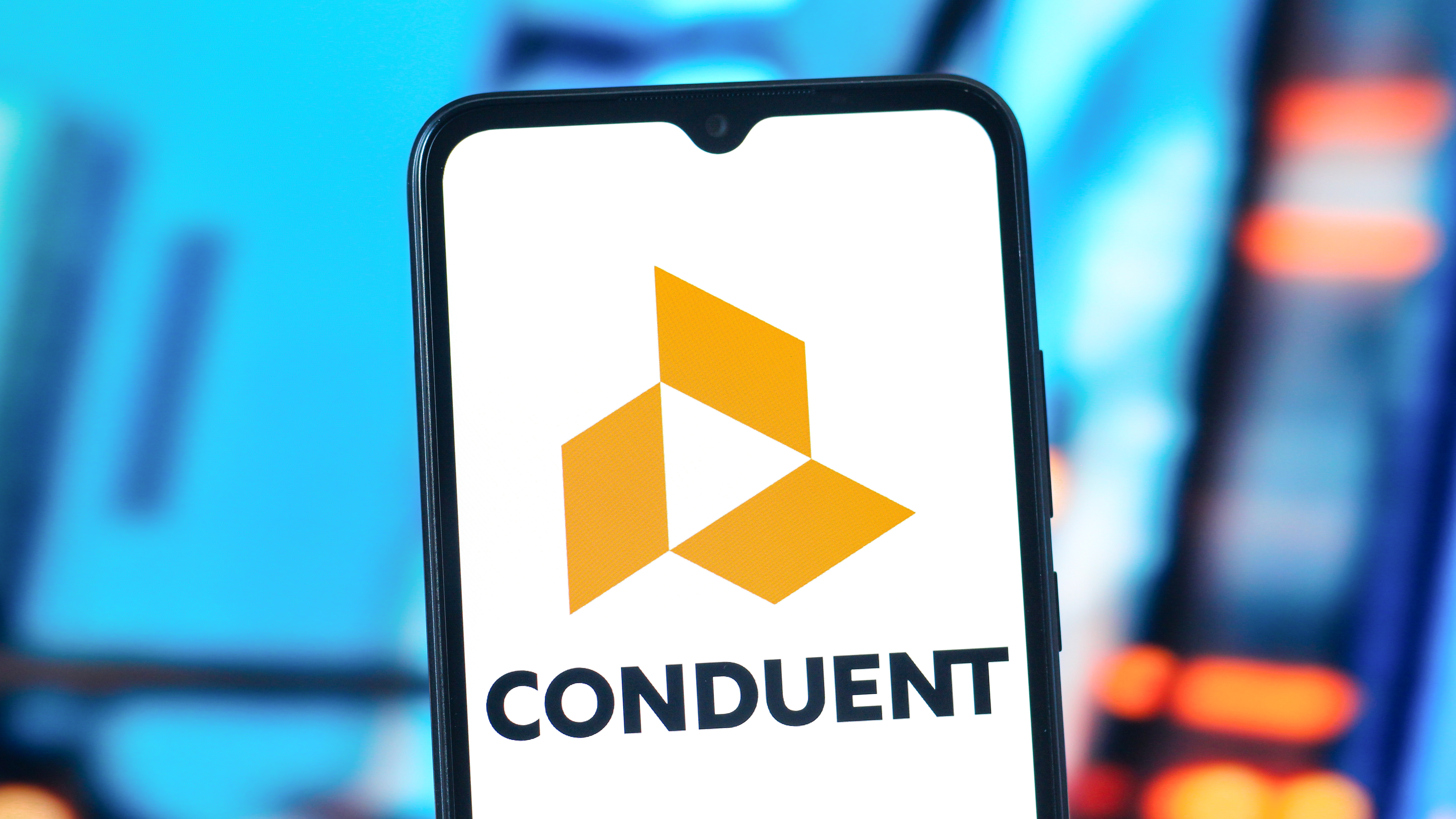 conduent logo on the phone