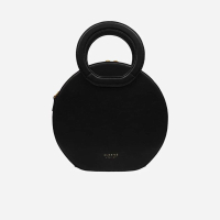 Alkeme Atelier Vegan Leather Round Crossbody Bag: