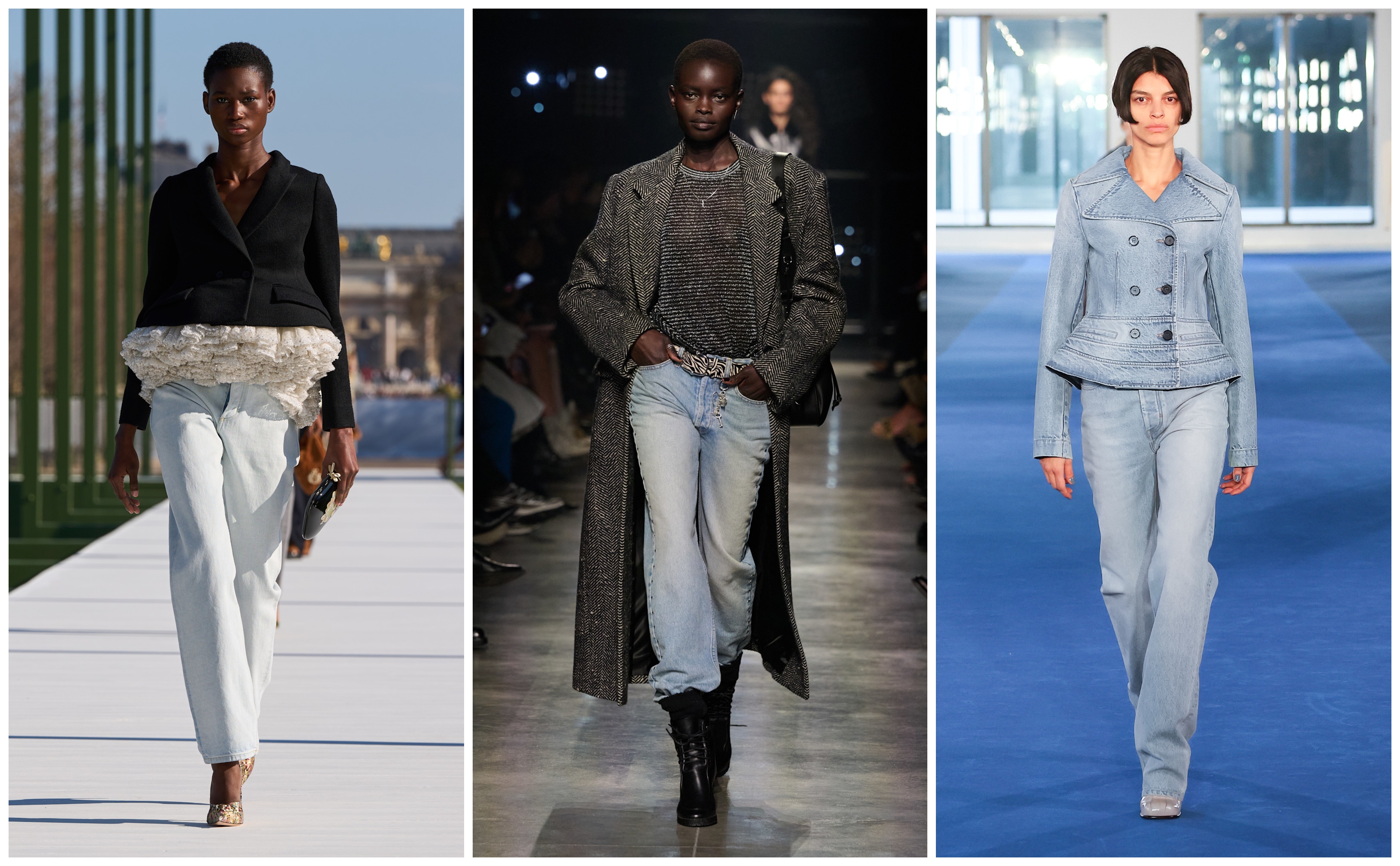 light wash denim on the fall 2026 runways of dior, isabel marant, and proenza schouler