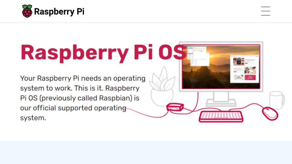 Website screenshot for Raspberry Pi OS