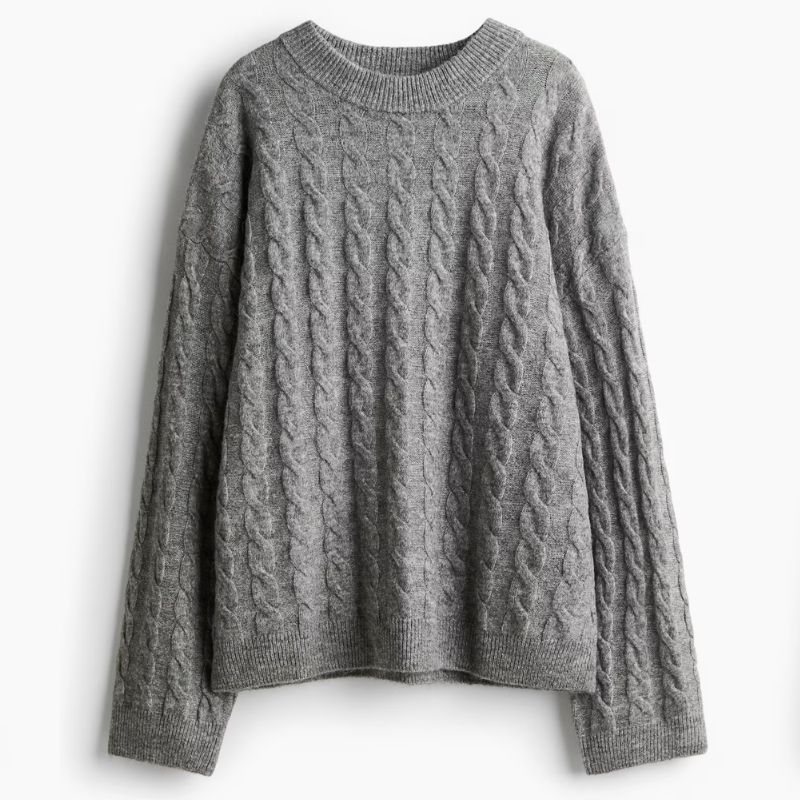H&amp;amp;M, grey knit jumper