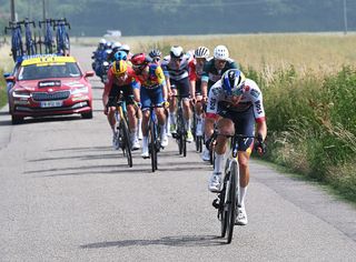 2025 Criterium du Dauphiné stage 3: Florian Lipowitz during the race