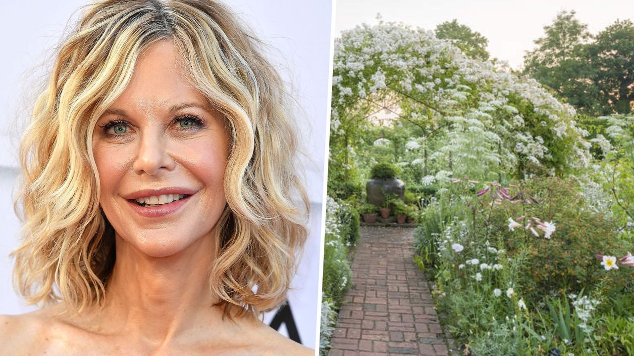 meg ryan and a garden similar to her montecito garden