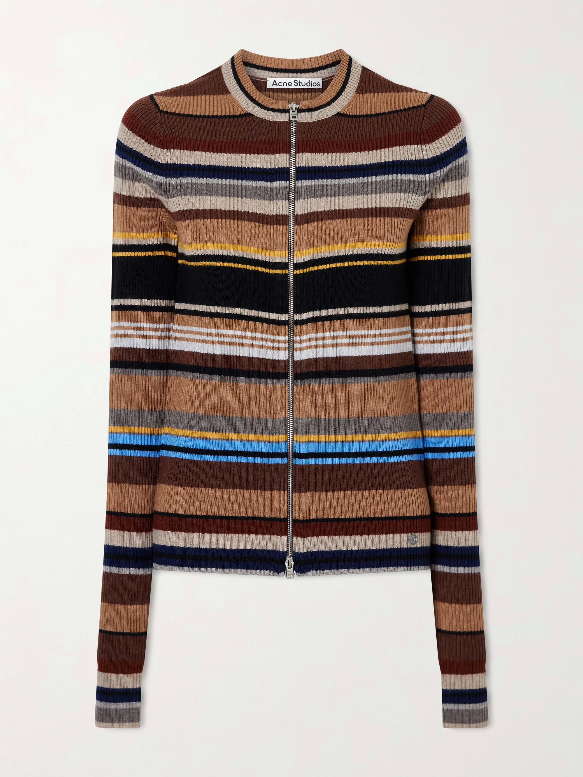 ACNE STUDIOS, Striped Ribbed Wool Cardigan