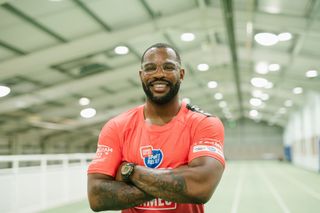 TV Tonight Former English rugby union player Ugo Monye photoraphed for Sport Relief All Star Games: Birmingham 2022