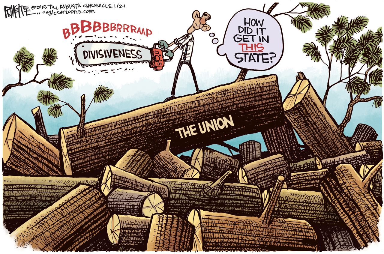 Obama cartoon U.S. SOTU