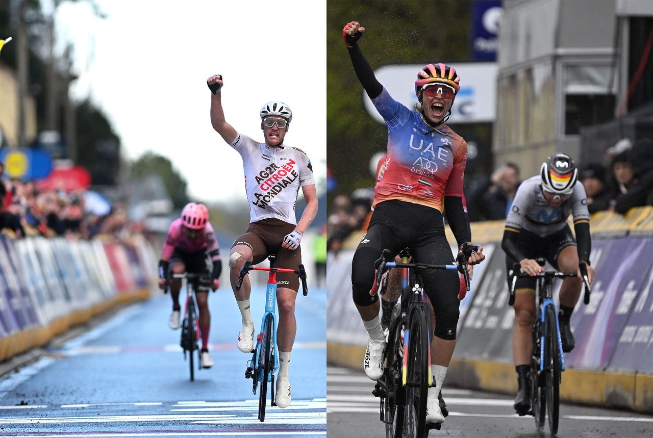 Dorian Godon and Silvia Persico, winners of Brabantse Pijl