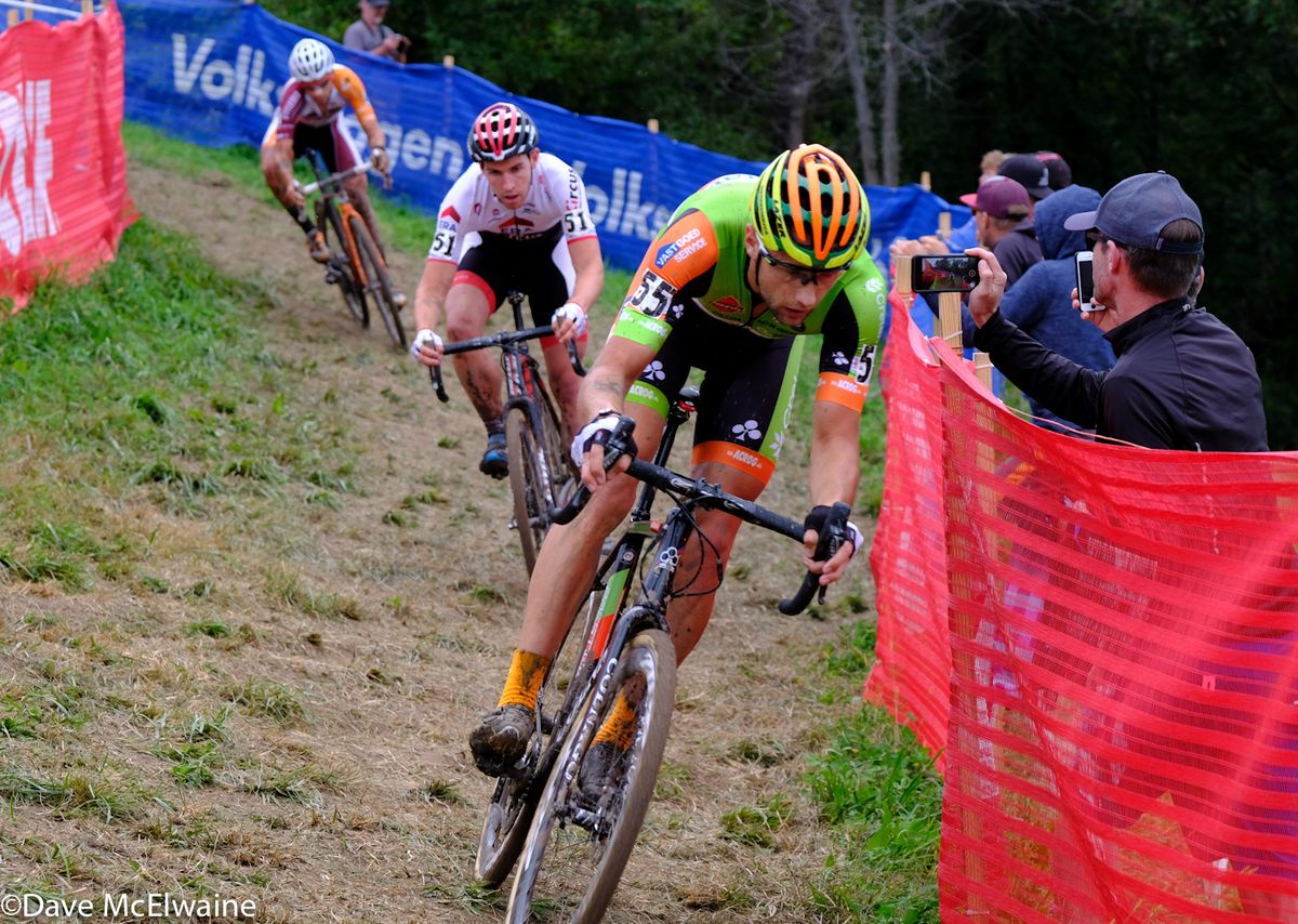 Rob Peters (Crelan) trying to make the most of his early advantage on Mt. Kumpit